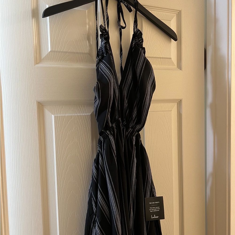 NWT Lulu Striped Halter Dress - Picture 8 of 8